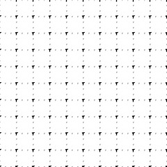Square seamless background pattern from black electric screwdriver symbols are different sizes and opacity. The pattern is evenly filled. Vector illustration on white background