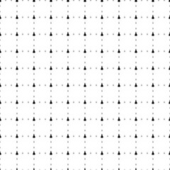 Square seamless background pattern from geometric shapes are different sizes and opacity. The pattern is evenly filled with small black princess symbols. Vector illustration on white background