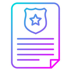 Police Certificate Icon