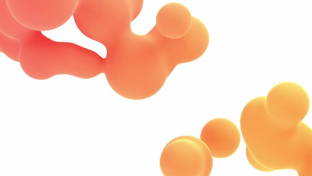 fluid metaball satisfying animation, abstract motion graphics loop background. can be used to represent concept of soft, bubbles or creative template