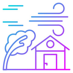Wind Disaster Icon
