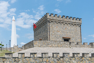 Kosovo liberation army monument near Xerxe in Kosovo