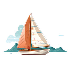 Fototapeta premium sailing boat on the sea