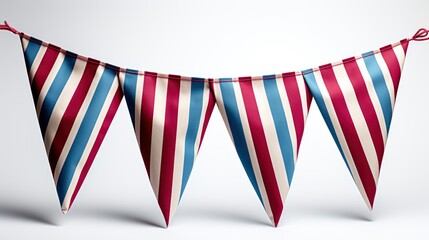Festive Bunting Flags Isolated On White , Bright Background, Background Hd