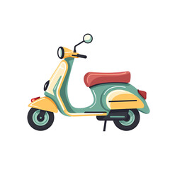 vintage scooter isolated on transparent