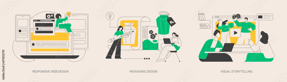 Canvas Prints design services abstract concept vector illustrations.