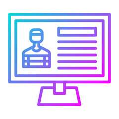 Fototapeta premium Criminal Database Icon