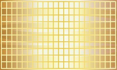 rectilinear gold mesh. grid. cell. cells for icons. horizontal desktop wallpaper. cover.