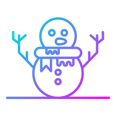 Fototapeta premium Snowman Without Snow Icon
