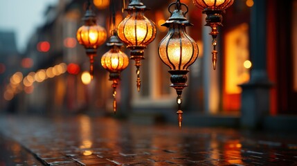 Chinese New Year Lantern Chinatown Area , Bright Background, Background Hd - obrazy, fototapety, plakaty