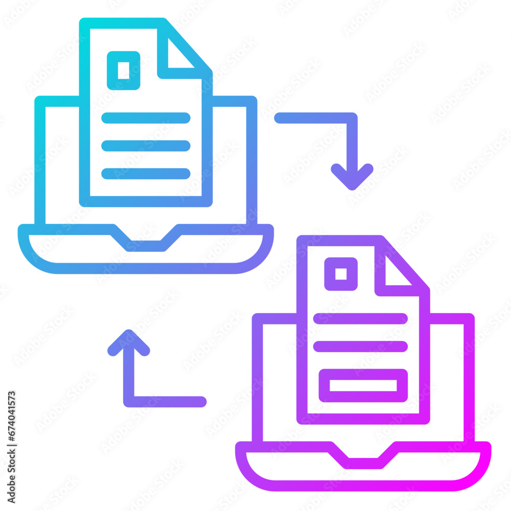 Poster data transfer icon