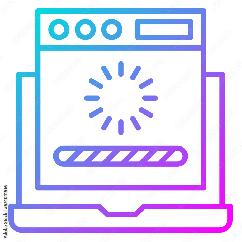 Wall mural web loading icon