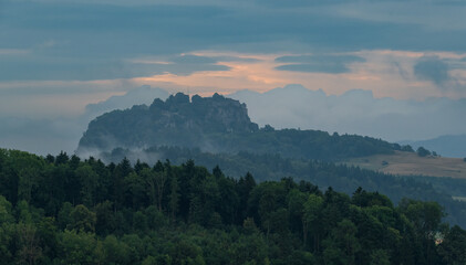 sunrise in the mountains