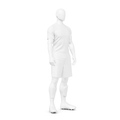 a mannequin with a Men’s Full Soccer Kit isolated on a white background
