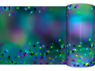 Abstract background with multi-colored stars.

