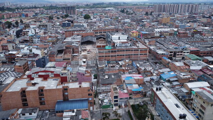 aerial photography of Bogota, neighborhoods and streets