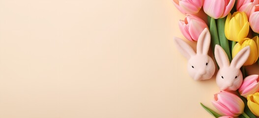 Naklejka na ściany i meble bouquet of tulips on a white background