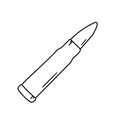 Bullet vector icon in doodle style. Symbol in simple design. Cartoon object hand drawn isolated on white background.