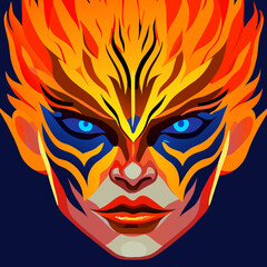 fire face paint