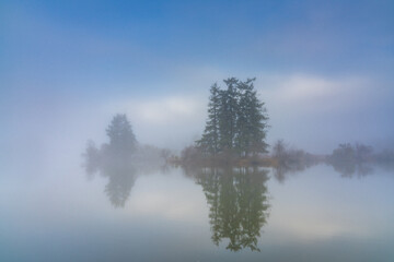 Fog On Mud Bay Puget Sound