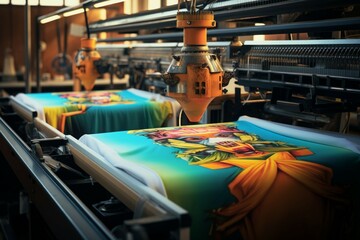 Fototapeta na wymiar Garments production factory Manufacturing quality clothing Textile 