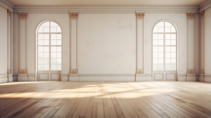 An empty room holds promise and with endless possibilities - obrazy, fototapety, plakaty