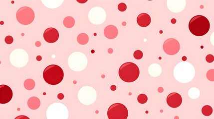 Red Pattern of Dots. Colorful Wallpaper