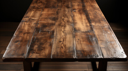 Rustic Wooden Table with Textured Finish