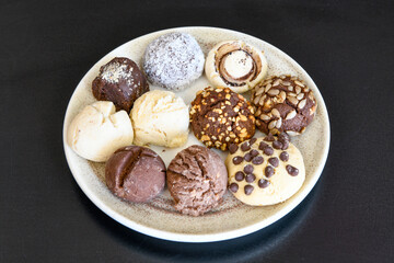 Turkish homemade sweet and savory cookies .Tatli tuzlu kurabiye. Kuru pasta