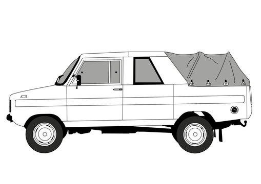 Stary polski samoch&oacute;d rolniczo-transportowy