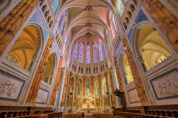 Acrylic prints Stained Cathédrale de Chartres, intérieur 