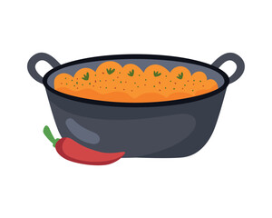indian curry illustration