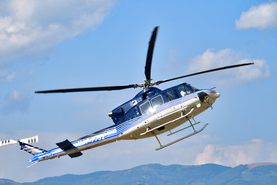 September 16, 2023, Skopje,  Macedonia, Stenkovec Sports Airport, a Grand Airshow was held. The police helicopter forces of Macedonia showed themselves with   Bell 412 and Bell 206 machines.