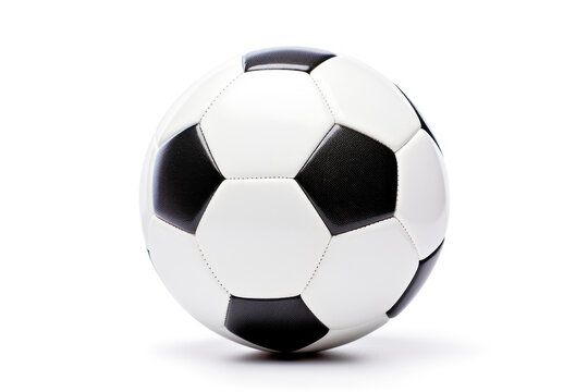 Isolated football ball on white background, Soccer sport concept