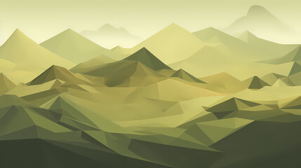 Olive mountain landscape poster web page PPT background