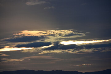 sunset over the mountains