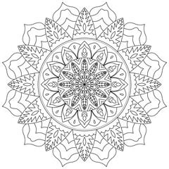 Mandala circle indian vector illustration