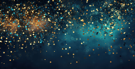 Elegant Blue and Gold Festive Background