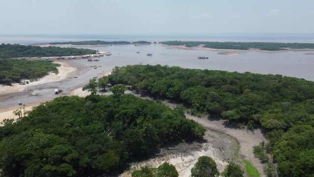 Dried out rivers and mangroves in the Amazon Rainforest