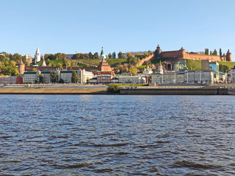 Nizhny Novgorod kremlin on the bank of the Volga river