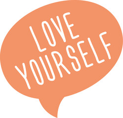Fototapeta premium Love Yourself Speech Cloud