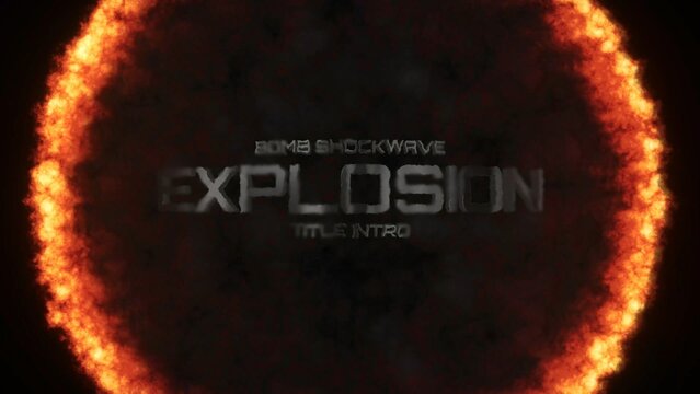 Bomb Explosion Fire Ring Title Intro