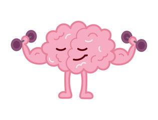 cartoon brain exercising