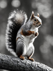 Naklejka na ściany i meble squirrel and acorn Created by artificial intelligence