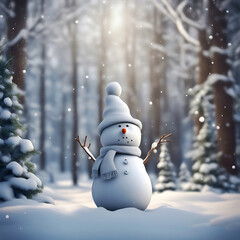 A Snowy Winter Scene with Nobody in Sight Generative AI.