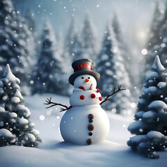 A Snowy Winter Scene with Nobody in Sight Generative AI.