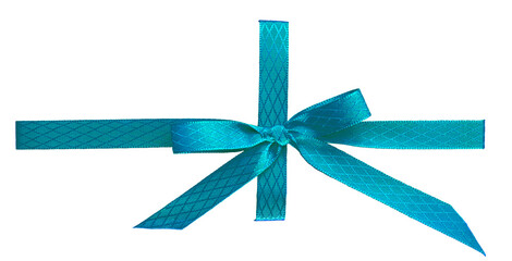 ribbon bow cut out on white background