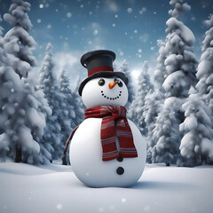 A Snowy Winter Scene with Nobody in Sight Generative AI.