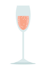 champagne glass pink