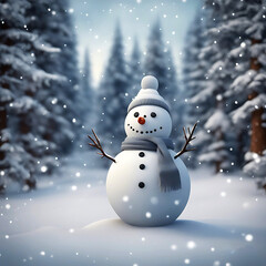 A Snowy Winter Scene with Nobody in Sight Generative AI.